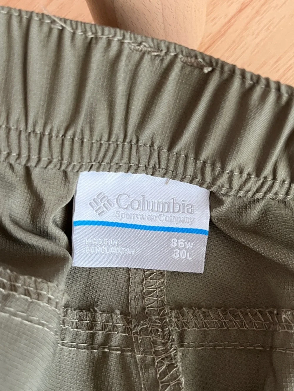 Columbia Men's Lightweight Olive Convertible Cargo Pants 36X30